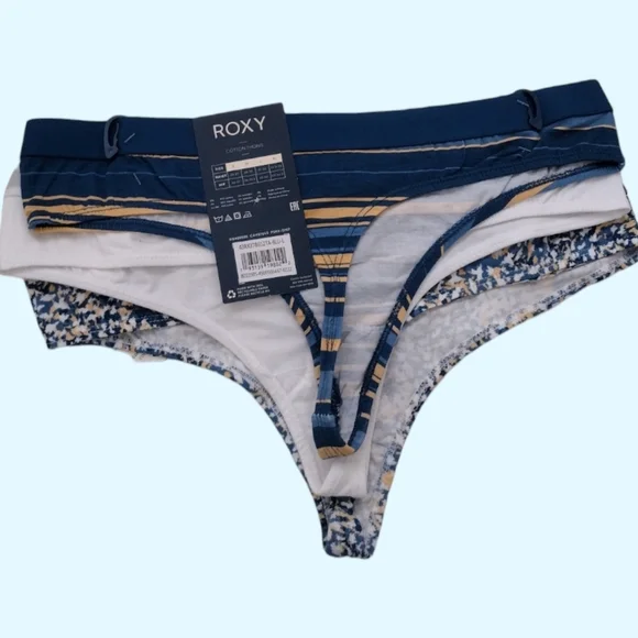 NWT ROXY Cotton Thong Panties Sz Large - Picture 2 of 4